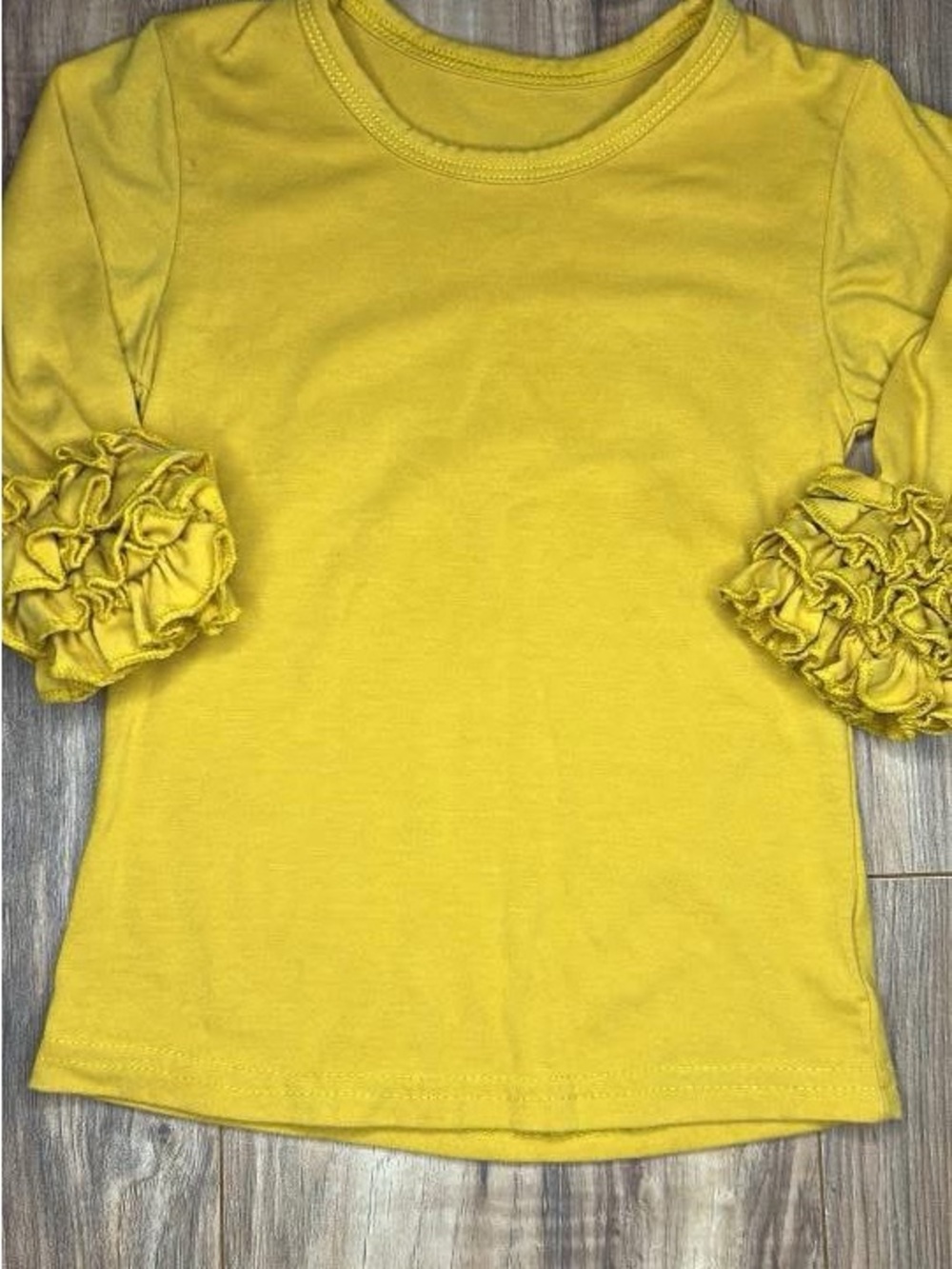 Girls' Yellow icing Sleeve Top